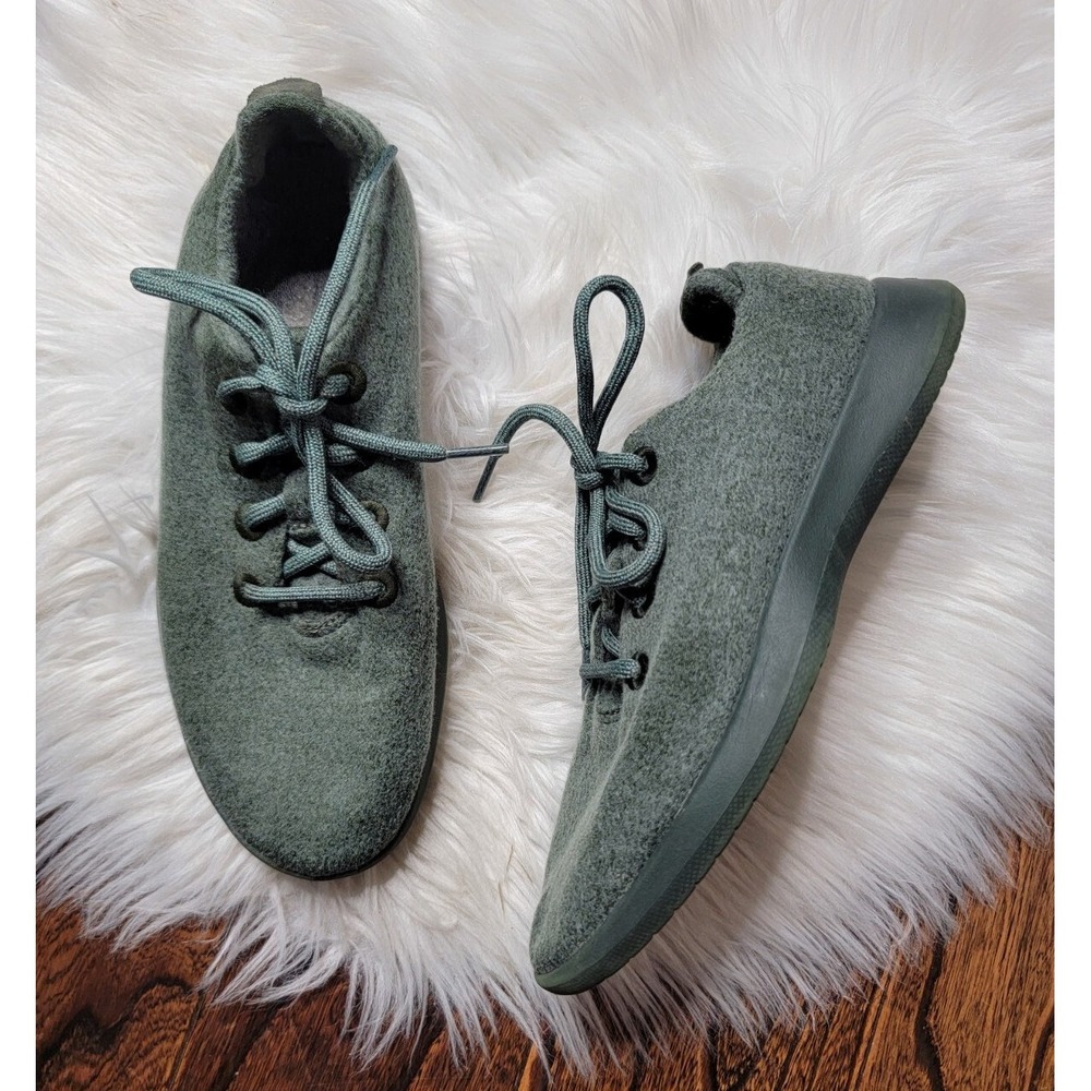 Allbirds Green Wool Runner Women's Size 10 Low Top Athletic Running Shoes